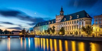 Uniwersytet Wrocławski o poranku Collegium Maximum (fot.Wikimedia)