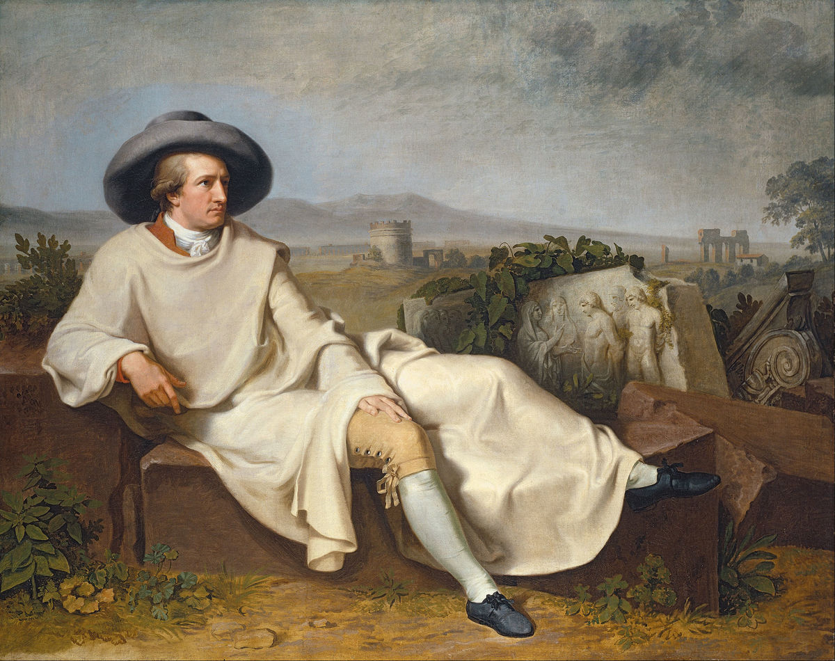 Obraz "Goethe w Kampanii" z 1787 roku, autor Johann Heinrich Wilhelm Tischbein Obraz "Goethe w Kampanii" z 1787 roku, autor Johann Heinrich Wilhelm Tischbein